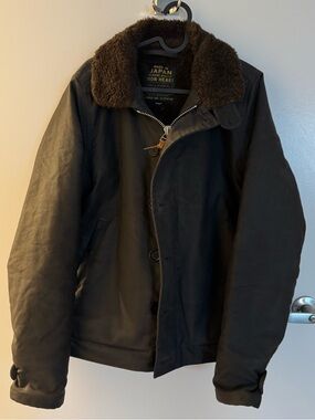 Iron Heart N1 Deck Jacket (Black, Medium)